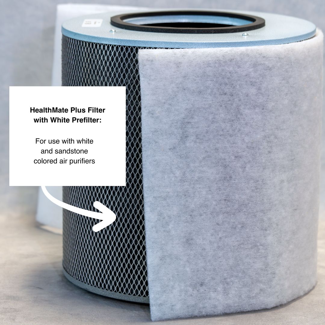 Austin Air HealthMate Plus replacement filter with white prefilter